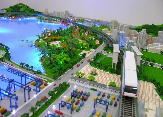 北安市港口沙盘